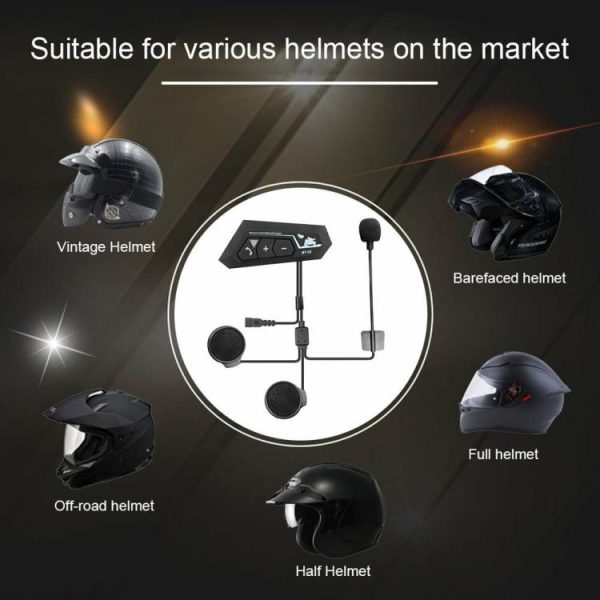 Helmet Headset Communication System Waterproof Handsfree 30m Automatic Answering  |  Motorcycle Electronics Motorcycle Motorcycle Electronics