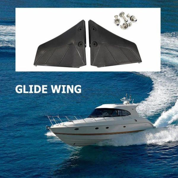 Hydrofoil Stabilizer Black Dual Fin Outboards for 4-50 HP Yachat Wave Board  |  Others Motorcycle Others