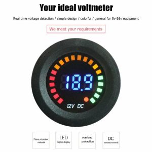 LED Digital Color Display Voltmeter Volt Panel Meter for 12V Car Motorcycle  |  Maintenance & Care Maintenance & Care Maintenance & Care