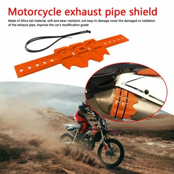 Motorcycle Exhaust Muffler Silencer Protector for SX EXC Motocross Dirt Pit Bike  |  Replacement Parts Motorcycle Black