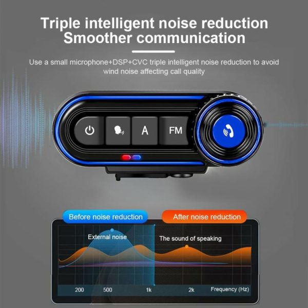 Motorcycle Helmet Headset Voice Control Bluetooth-compatible 5.3 Helmet Earphone  |  Motorcycle Electronics Motorcycle Motorcycle Electronics