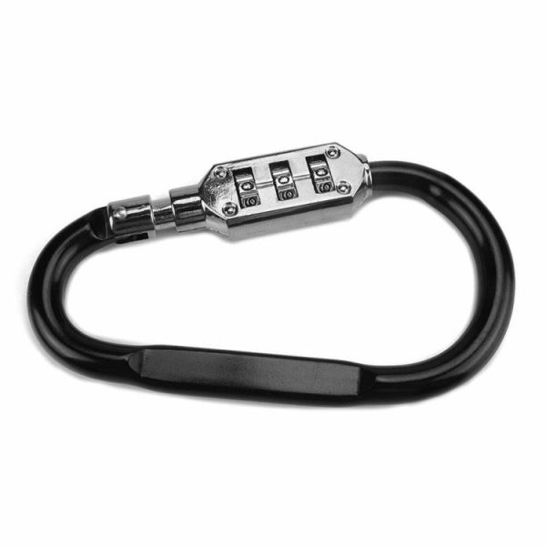 Motorcycle Helmet Lock Carabiner Combination Lock with Steel Wire Rope  |  Replacement Parts Motorcycle Black