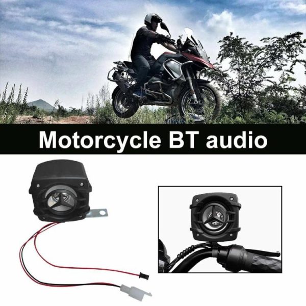 Motorcycle Stereo Riding Stereo Speaker for 9-100V Electric Scooter Motorbike  |  Replacement Parts Motorcycle Black