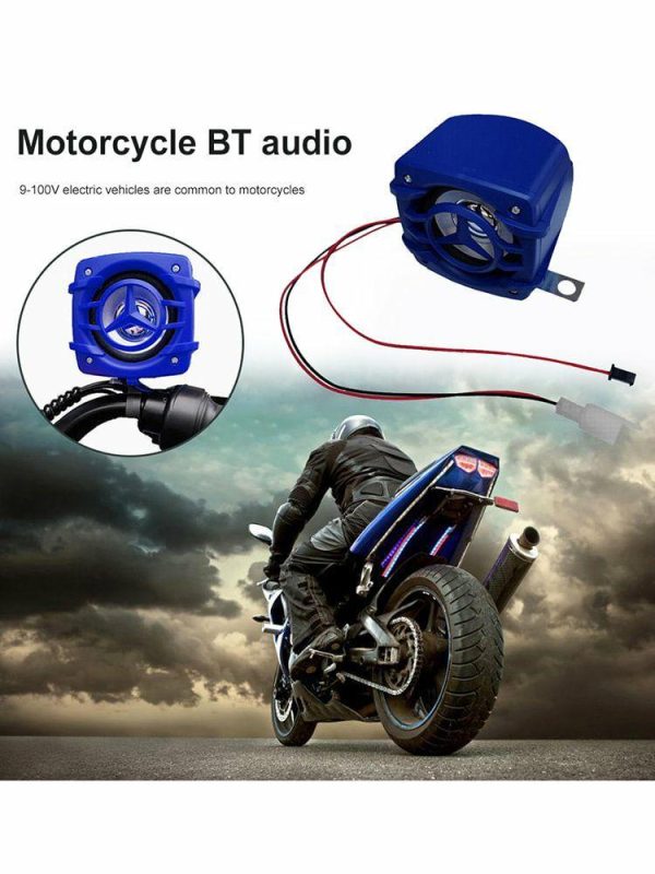 Motorcycle Stereo Riding Stereo Speaker for 9-100V Electric Scooter Motorbike  |  Replacement Parts Motorcycle Black