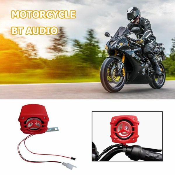 Motorcycle Stereo Riding Stereo Speaker for 9-100V Electric Scooter Motorbike  |  Replacement Parts Motorcycle Black