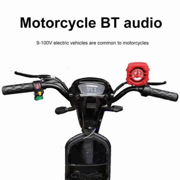 Motorcycle Stereo Riding Stereo Speaker for 9-100V Electric Scooter Motorbike  |  Replacement Parts Motorcycle Black