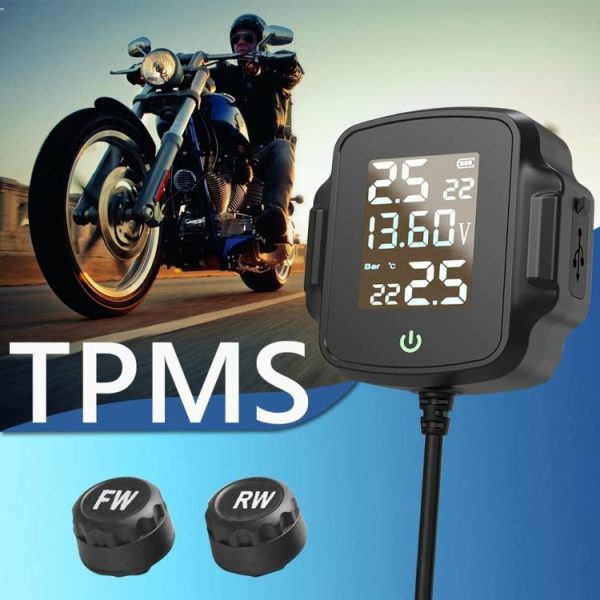 Motorcycle TPMS Tire Pressure Monitoring System w/ QC 3.0 USB Fast Charger  |  Motorcycle Electronics Motorcycle Motorcycle Electronics