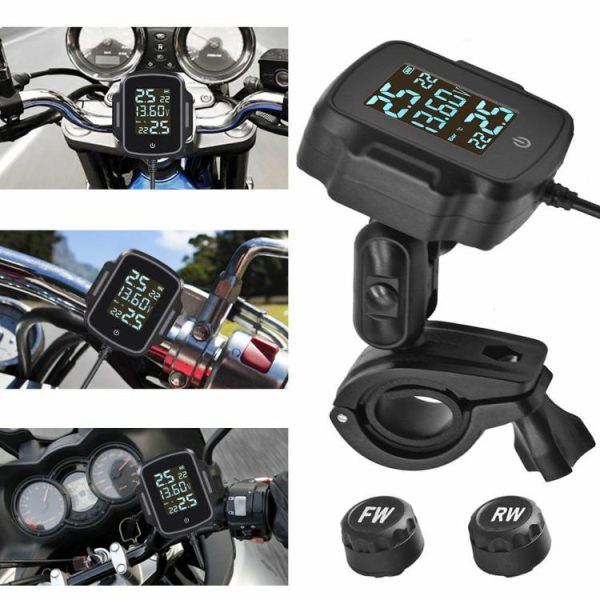 Motorcycle TPMS Tire Pressure Monitoring System w/ QC 3.0 USB Fast Charger  |  Motorcycle Electronics Motorcycle Motorcycle Electronics