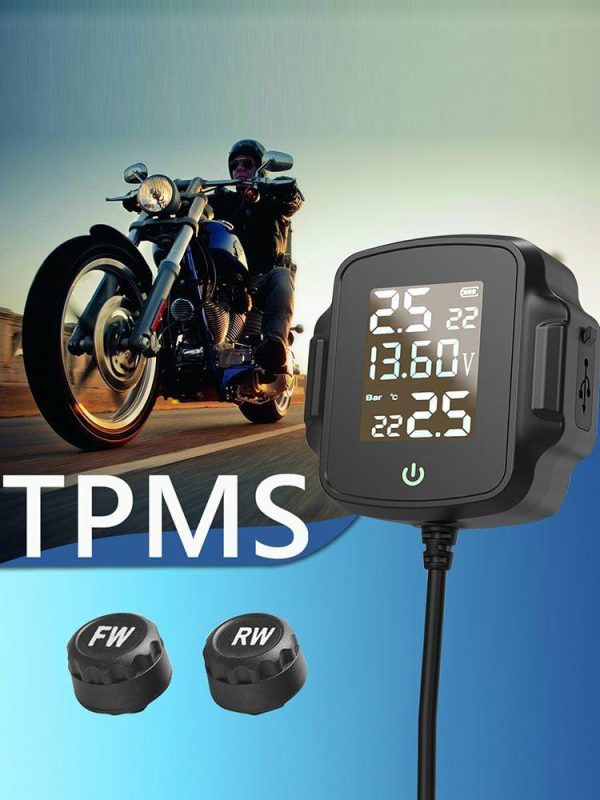 Motorcycle TPMS Tire Pressure Monitoring System w/ QC 3.0 USB Fast Charger  |  Motorcycle Electronics Motorcycle Motorcycle Electronics