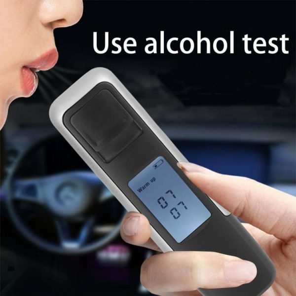 Non-Contact Alcohol Tester LED Display Screen Digital Breathalyzer High Accuracy  |  Humidifier & Purifier Car Electronics Black/Silver