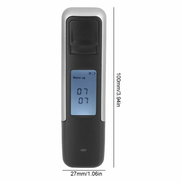 Non-Contact Alcohol Tester LED Display Screen Digital Breathalyzer High Accuracy  |  Humidifier & Purifier Car Electronics Black/Silver