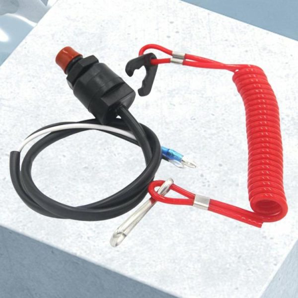 Outboard Engine Motor Scooter Kill Stop Switch Waterproof Safety Connector Cord  |  Others Motorcycle Others