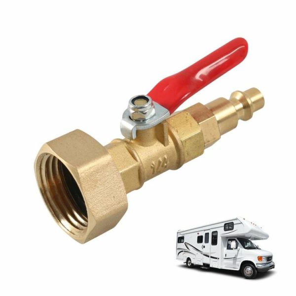 Quick Connecting Plug with 1/4 Inch Male Antifreeze Blow Out Water Adapter Brass  |  Others Motorcycle Others