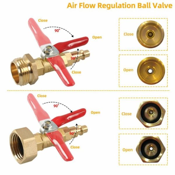 Quick Connecting Plug with 1/4 Inch Male Antifreeze Blow Out Water Adapter Brass  |  Others Motorcycle Others