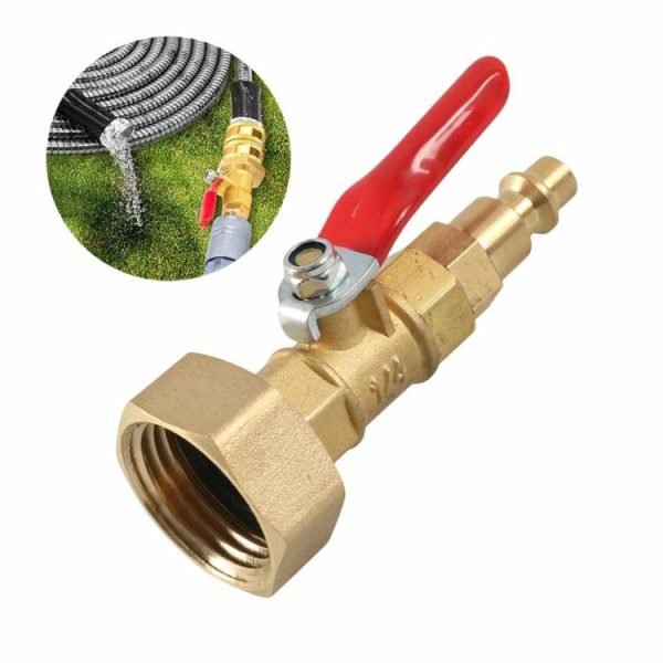 Quick Connecting Plug with 1/4 Inch Male Antifreeze Blow Out Water Adapter Brass  |  Others Motorcycle Others