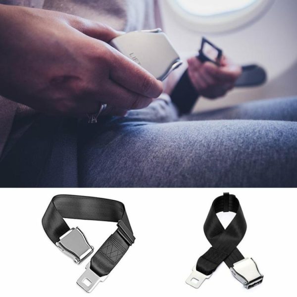 Retractable Aircraft Airplane Safety Seat Belt Extension Extenders Black  |  Others Motorcycle Others