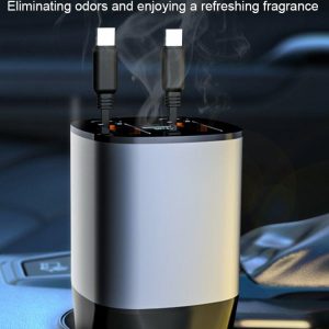 Retractable Car Fast Charger Digital Display 4 In 1 Car Power Adapter USB Type C  |  Car Charger Car Charger Car Charger