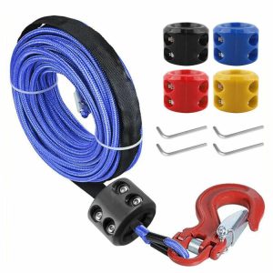 Rubber Winch Stopper Protects Towing Hook Winch Mount Stop Rope Line Cable Saver  |  Others Motorcycle Black/Blue/Yellow/Red