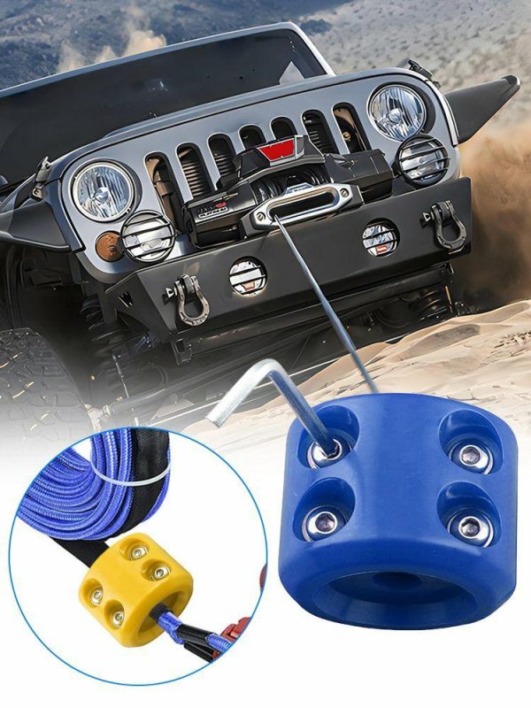 Rubber Winch Stopper Protects Towing Hook Winch Mount Stop Rope Line Cable Saver  |  Others Motorcycle Black/Blue/Yellow/Red