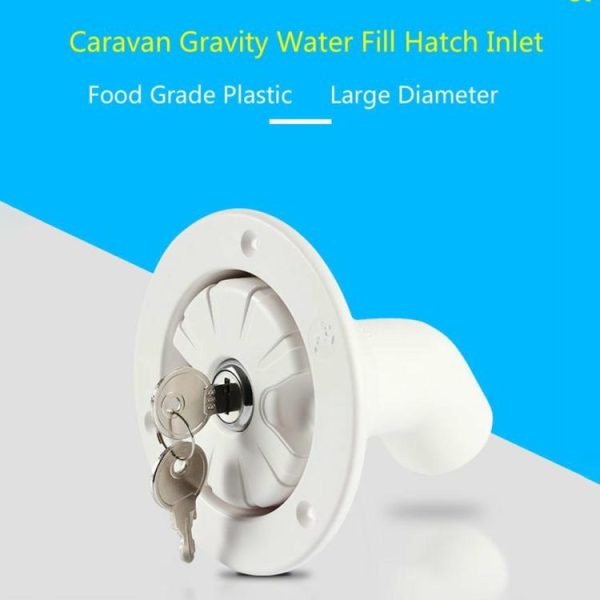 RV Accessory Gravity Fresh Water Fill Hatch Lockable Inlet Filter for Boat  |  Others Motorcycle Others