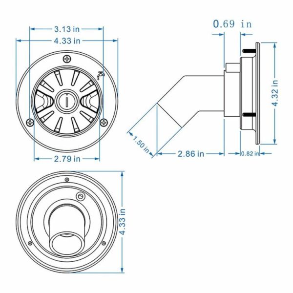 RV Accessory Gravity Fresh Water Fill Hatch Lockable Inlet Filter for Boat  |  Others Motorcycle Others