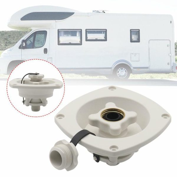 RV Mains Water Inlet with Pressure Regulator Built-in Check Valve for Caravan RV  |  Others Motorcycle Black/White