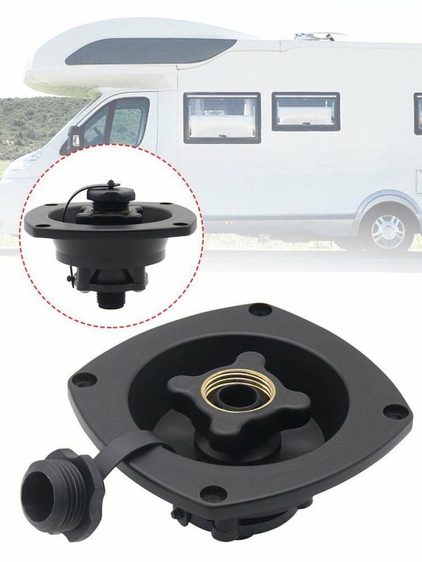 RV Mains Water Inlet with Pressure Regulator Built-in Check Valve for Caravan RV  |  Others Motorcycle Black/White