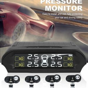 Solar Power Car TPMS 400mAh DC 5V Tire Pressure Monitoring System Security Alarm  |  Alarm System & Safety Alarm System & Safety Alarm System & Safety