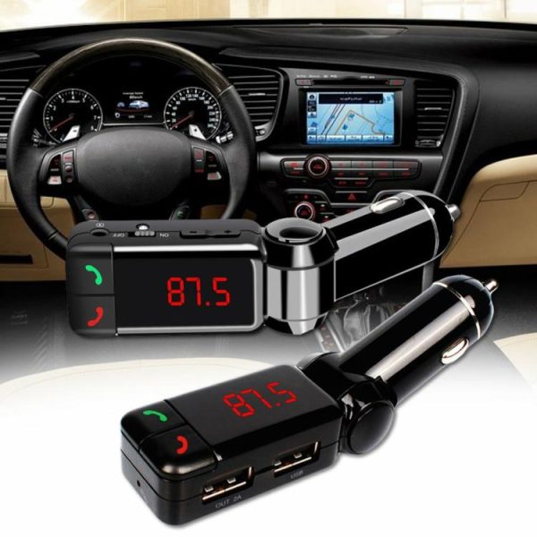 Bluetooth-compatible Car Charger FM Transmitter Hands Free MP3 USB Music Player  |  Video Players & Stereo Car Electronics Video Players & Stereo