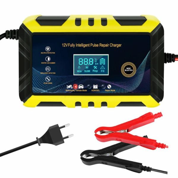 Car Battery Charger Intelligent Pulse Repair Charger LCD Display Full Automatic  |  Jump Starter & Inverters Car Electronics Jump Starter & Inverters