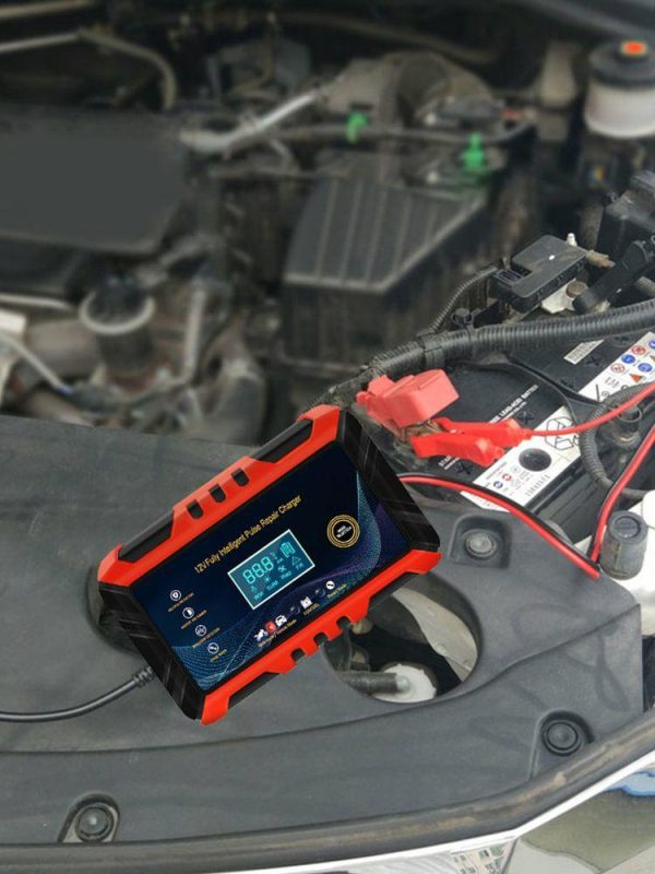 Car Battery Charger Intelligent Pulse Repair Charger LCD Display Full Automatic  |  Jump Starter & Inverters Car Electronics Jump Starter & Inverters