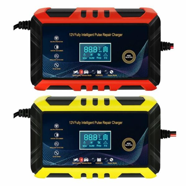 Car Battery Charger Intelligent Pulse Repair Charger LCD Display Full Automatic  |  Jump Starter & Inverters Car Electronics Jump Starter & Inverters